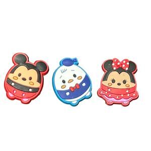 Mickey Minnie Mouse Duck Silicone Crocs Shoe Bogg Bag Set of 3 Charms